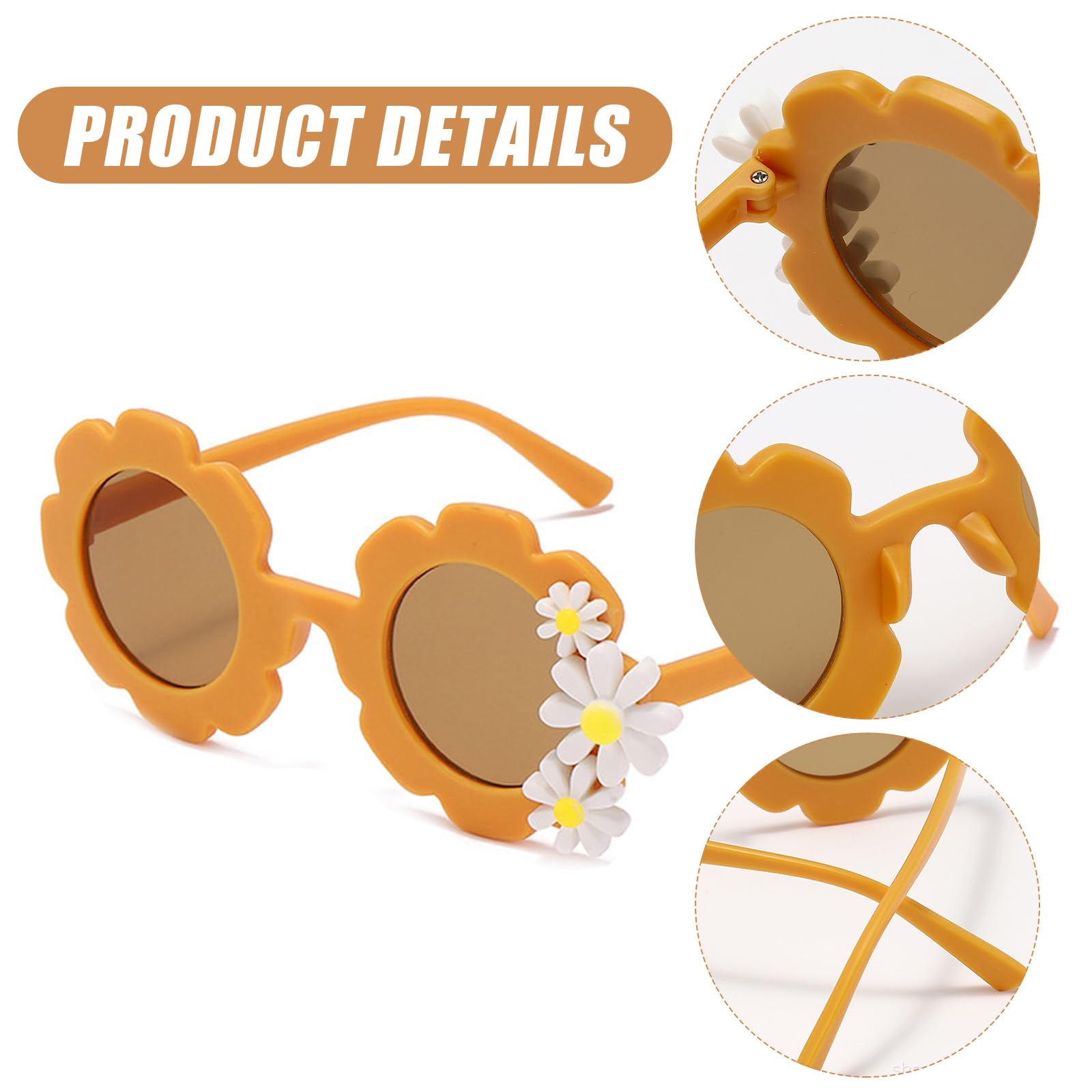 7 szt. dziecięce okulary słonecznikowe, modne okulary przeciwsłoneczne dla dzieci, okrągłe okulary przeciwsłoneczne dla chłopców i dziewcząt, okulary przeciwsłoneczne dla dzieci na zewnątrz,