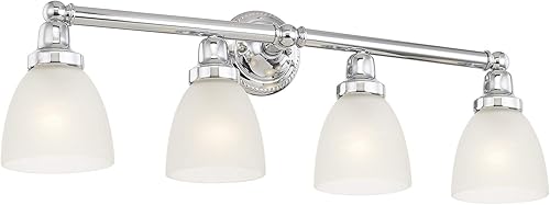 Miniatura 4 de Livex Lighting 1024-05 Classic - Lámpara de baño con 4 luces, cromada