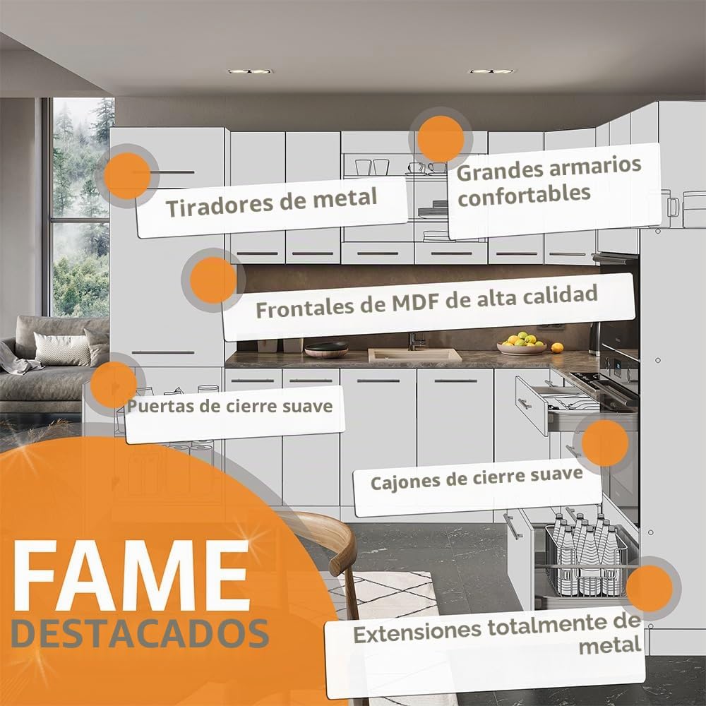 Vicco Estante de Cocina Fame-Line, Antracita, 15 cm sin encimera, para Combinar con Otros módulos de la Serie Fame-Line