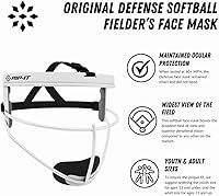 Vista 6 de RIP-IT Máscara facial de sóftbol de defensa original Máscara protectora ligera de campo de sóftbol