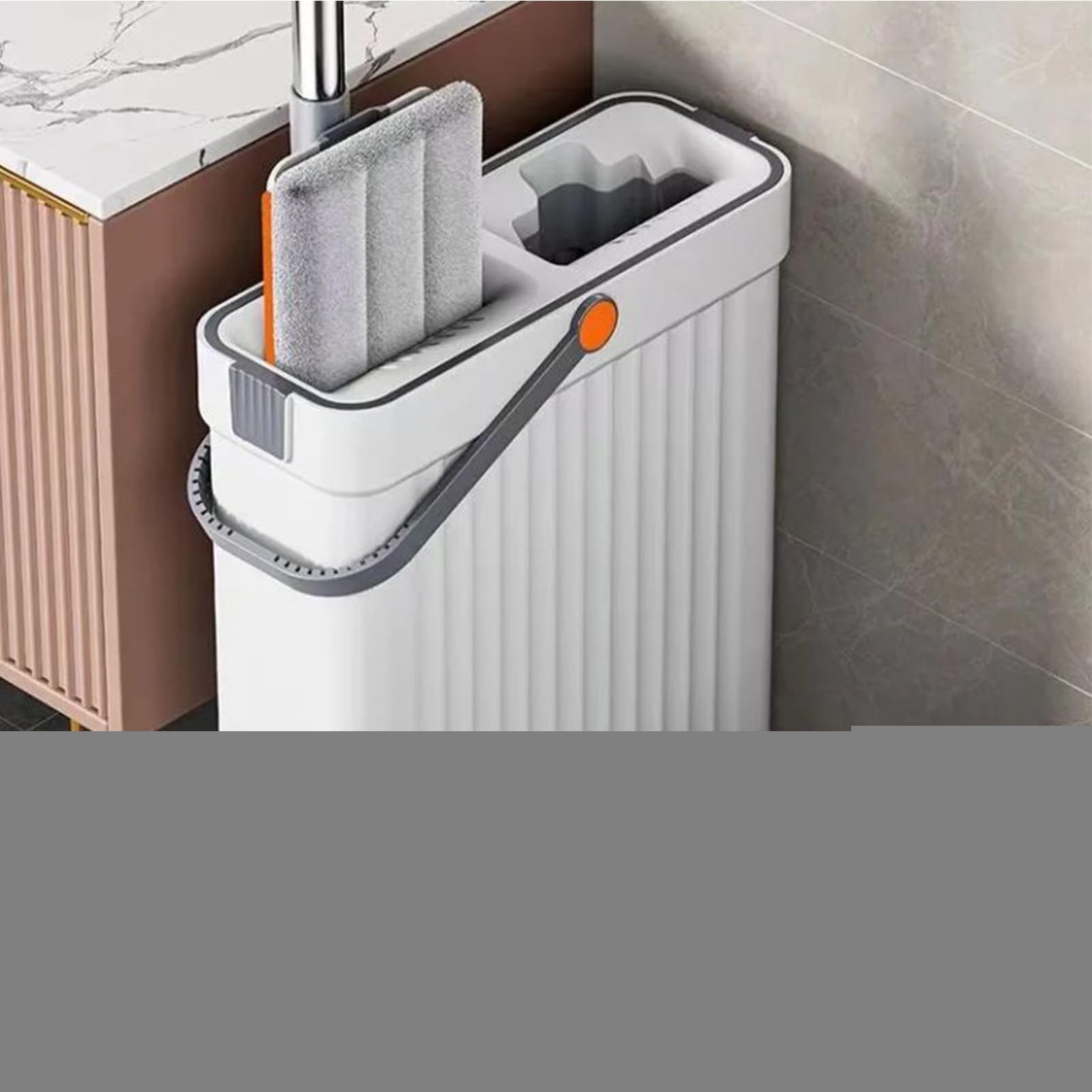 Juego completo de fregona y cubo, con de agua sucia separado, fregona de limpieza de suelos con cubo, para parqué, azulejos, cocina, baño, sala de estar