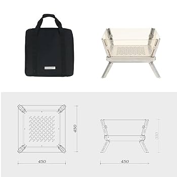 Amazon.co.jp: CAMVIL HAEPARI2.0 クラゲ焚き火台 ガラス窓付き