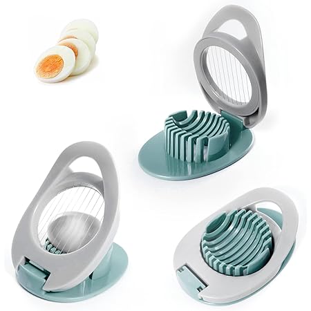 3 Pack Egg Slicer for Hard Boiled Egg, Dokpod Egg Cutter for Hard Boiled Eggs, Stainless Steel Wire Egg Slicer, Egg Salad Maker, Boiled Egg Slicer, Boiled Egg Cutter