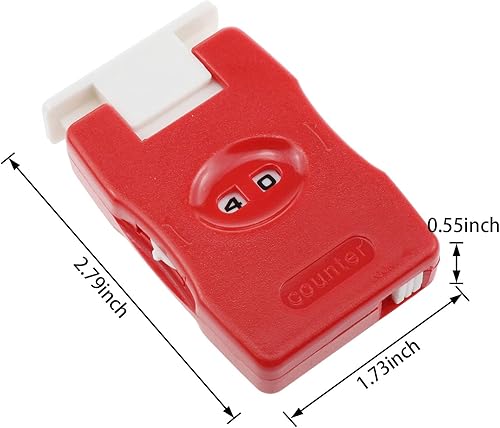 Miniatura 2 de AYLIFU Contador de punto 2 juegos de mini contador de ganchillo herramienta manual de marcado de punto rojo y rosa