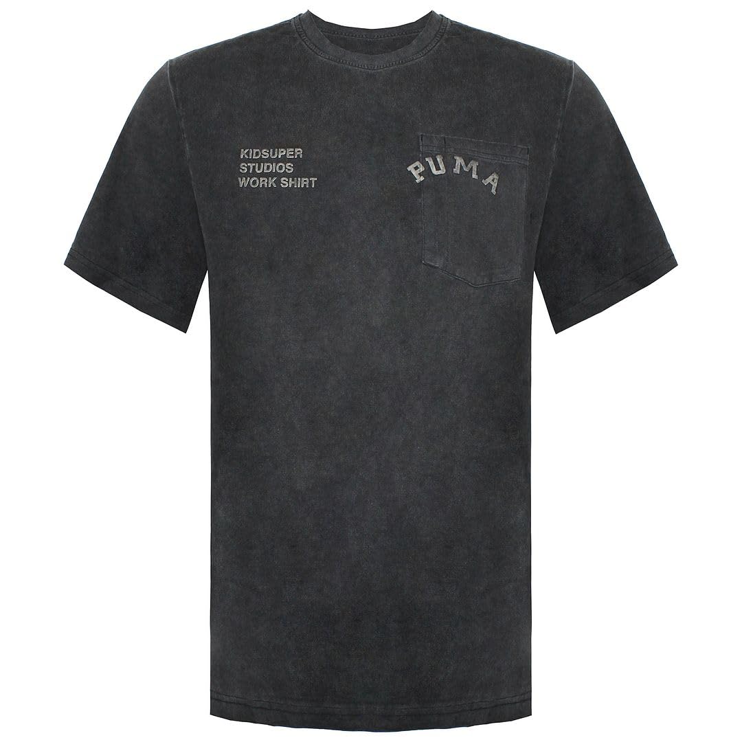 Puma Men's Black X Kidsuper Studios Short Sleeve Crew Neck 531142 01