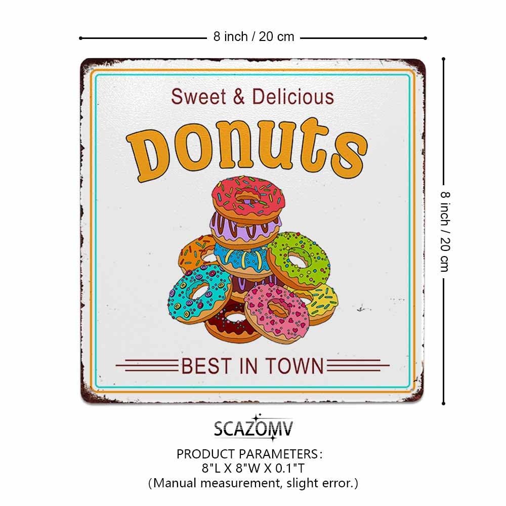 Amazon.co.jp: Sweet And Delicious ドーナツ サイン 装飾 鉄 ポスター