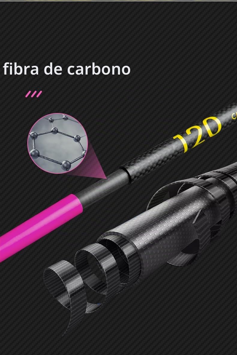 Bastones de Trekking Plegables, Ligeros, Bastones de Trial de Aluminio 110/120cm,Ultraligeros para Correr Senderismo Bastones para Caminar,AONIJIE (120CM)