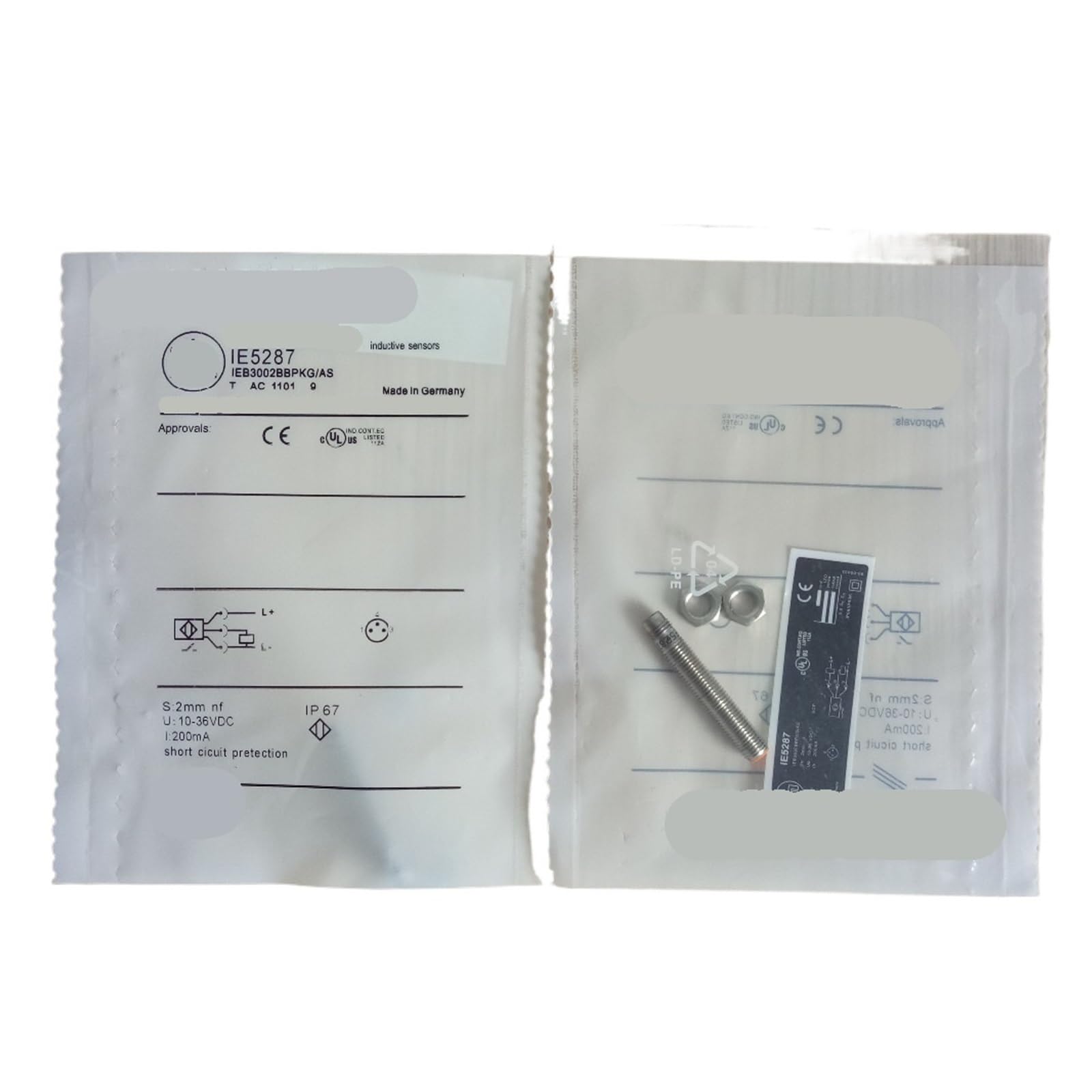 LEOTNNDQ 1PCS IE5287 M8 PNP NO Inductive Proximity Switch Sensor