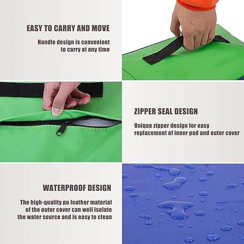 Miniatura 3 de Colchoneta de gimnasia para el hogar, 48 x 24 pulgadas, inclinada, con asas, plegable, para yoga, gimnasio, entrenamientos de núcleo, estiramientos