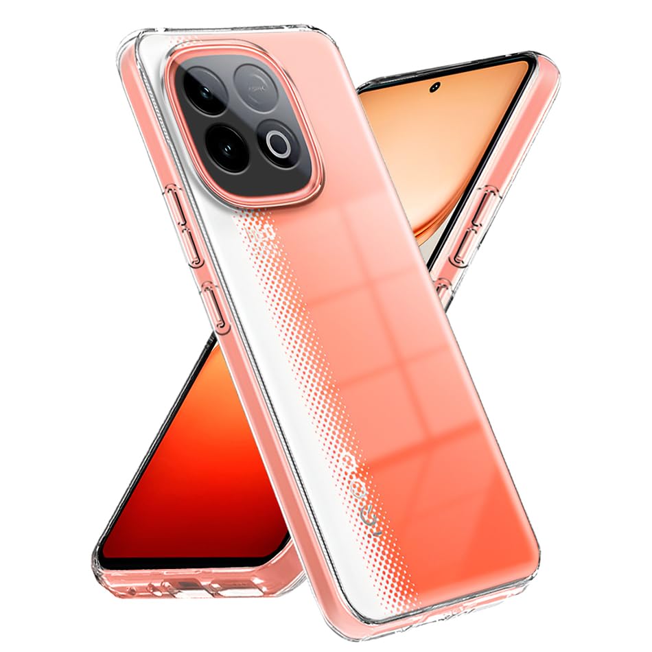 Image of Fashionury Crystal Clear Case for iQOO Neo 10 5G | Yellowing Resistance | Transparent TPU Silicone | Raised Camera Lips | Slim Transparent Cover