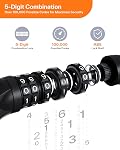 Sportneer Bike Lock: Heavy Duty 5-Digit Resettable Combination Bicycle Lock, High Security Anti-Theft Bike Chain Lock for Road, Mountain, Electric & Folding Bikes