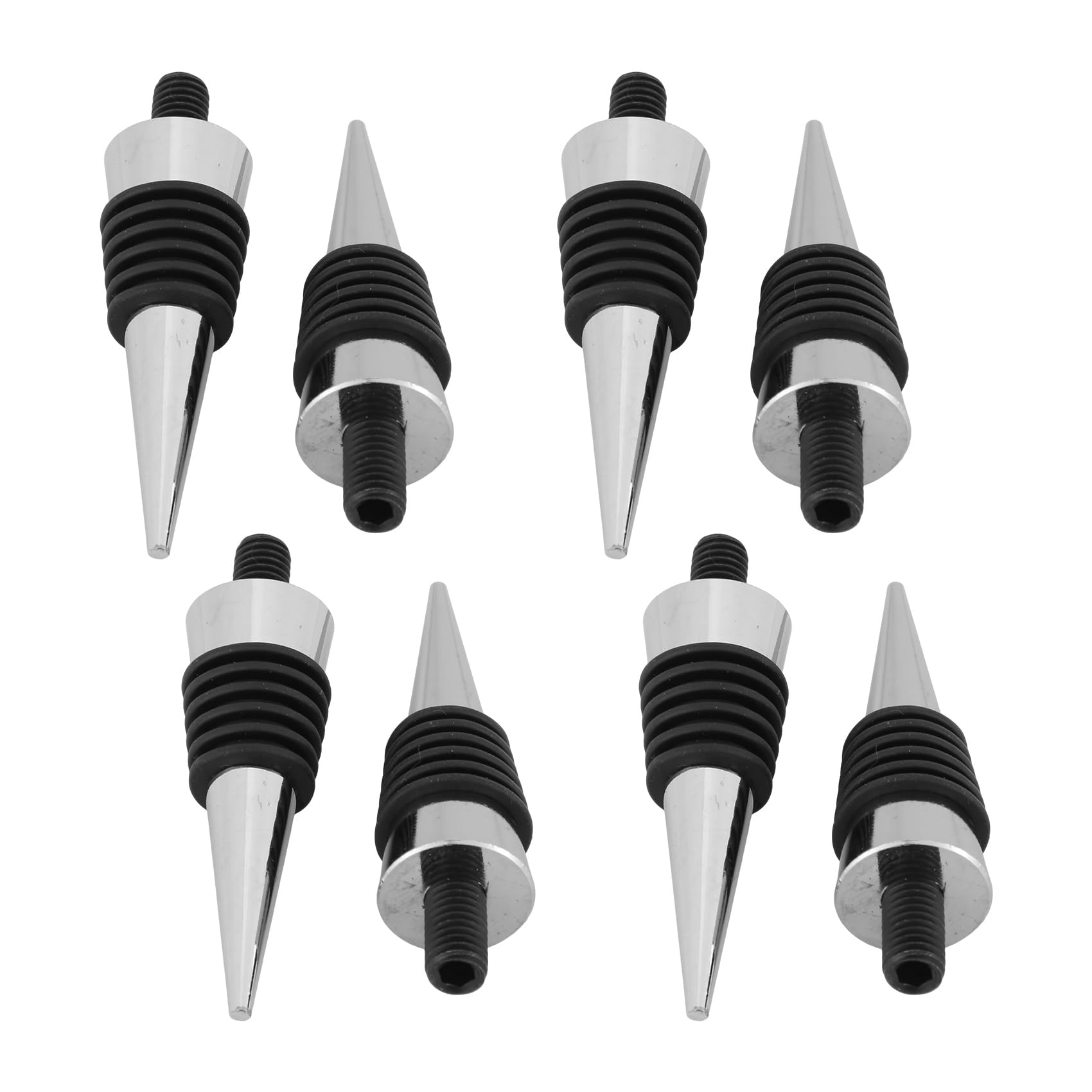 CTRLZS 8 Pieces Metal Cork Blank Wine Stopper Kit Reusable Wine Stopper Insert Set Hardware for Wedding Wine Party Bar Turning