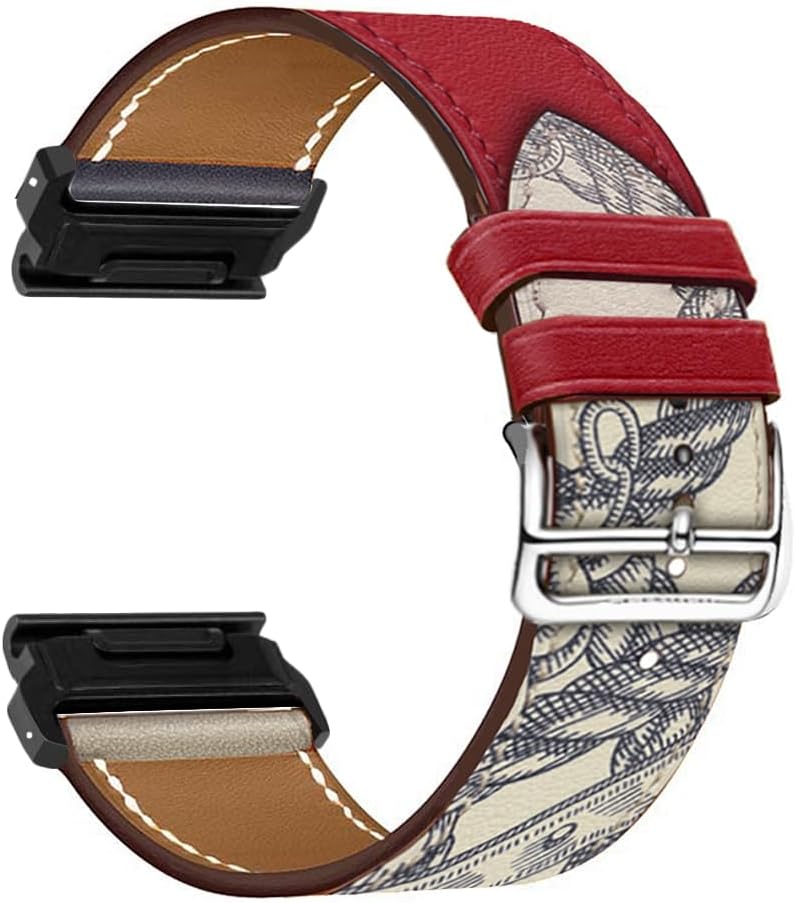 Lederen band voor Garmin Fenix 8 43 mm horlogeband voor de