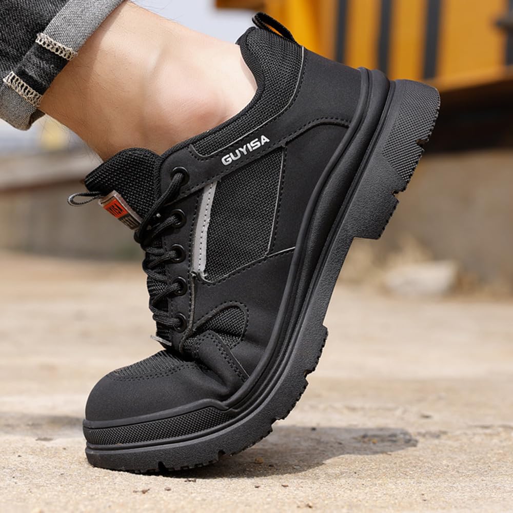 Rojeam Chef Shoes Men Lightweight Kitchen Shoes Women Work Shoes Waterproof Garden Hospital Restaurant Food Service Shoes, Black, 7 US