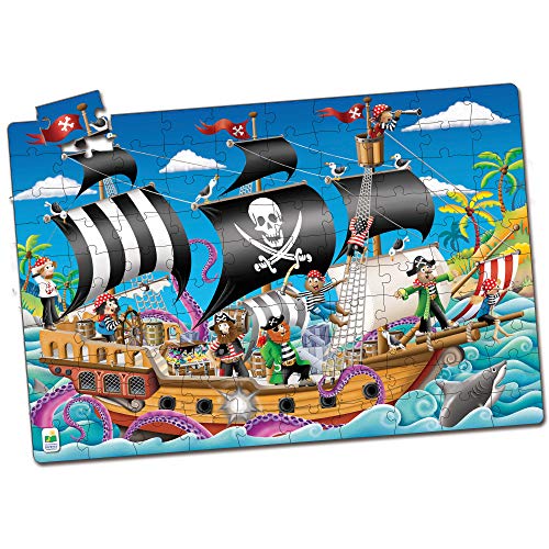 The Learning Journey Puzzle Doubles Glow In The Dark - Pirate Ship - 100 Piece Glow In The Dark Preschool Puzzle (3' X 2') - Educational Gifts for Boys & Girls Ages 3 & Up, Multi (113851)
