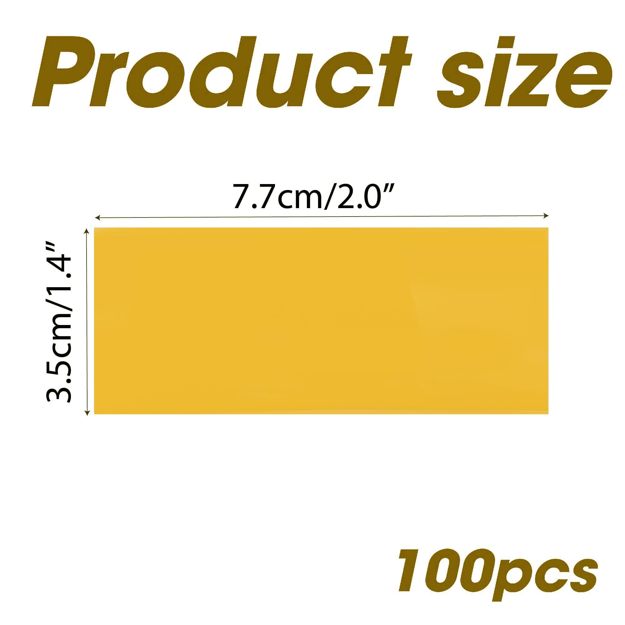 100pcs/lot 21700 Battery Wraps Heat Shrink Film Insulator, PVC Shrinkable Sleeve Package Pre Cut Cover Re-Wrapping Wrapper Skin Sticker for Lithium Batteries Tube Outer Packaging (Yellow)