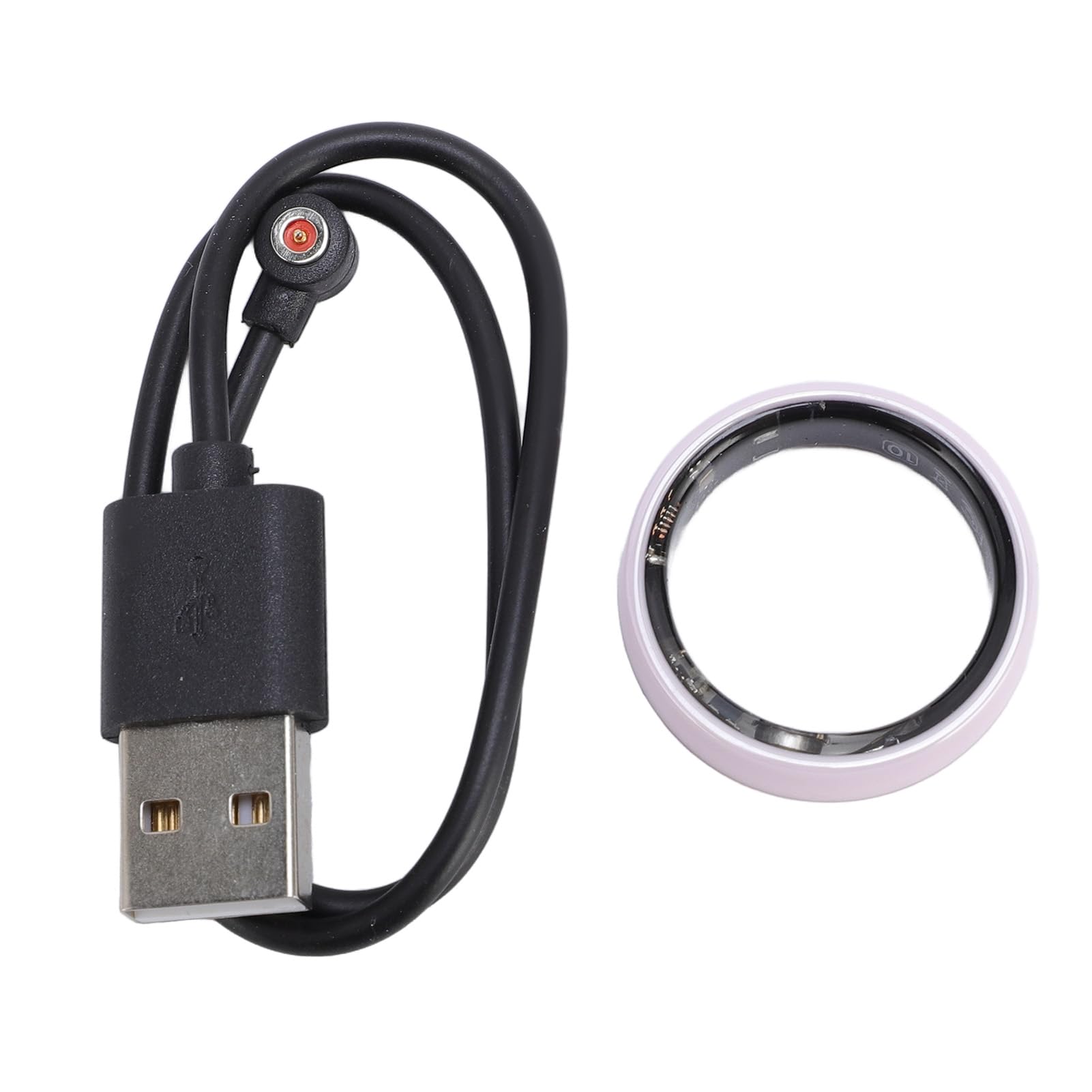 Wakects Bague Connectée NFC Bague Santé Tracker [Size] Étanche IP68 5ATM Charge Magnétique Céramique Fitness Tracker pour Hommes Femmes (Taille 12 (ID 21,4 mm / 0,84 Pouces C 67,2 mm)