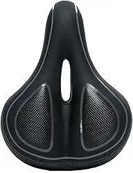 Selim Banco Gel Largo Bike Mtb Passeio 200x260mm Unissex Vazado Elastômeros Absolute