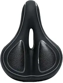 Selim Banco Gel Largo Bike Mtb Passeio 200x260mm Unissex Vazado Elastômeros Absolute