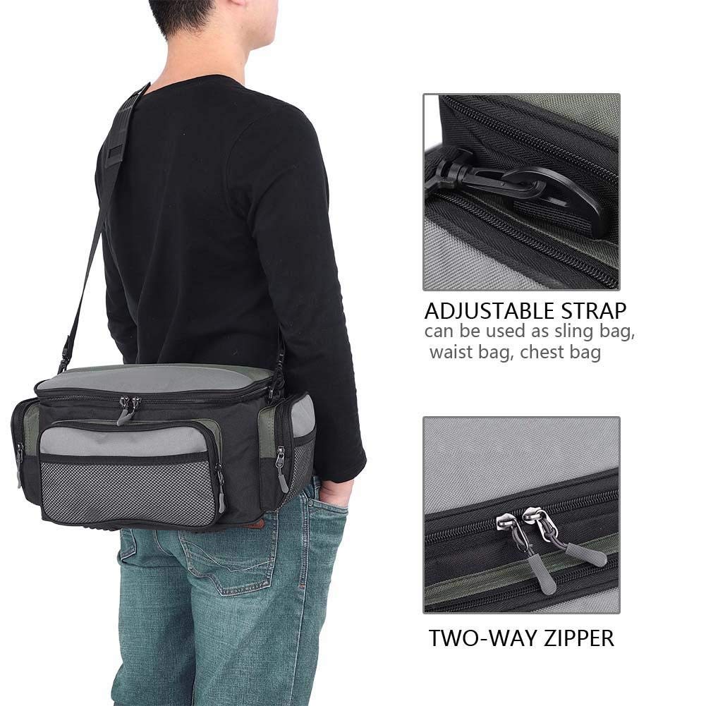 1 Borsa da Pesca, Borsa per la Pesca, Esca Resistente all'Usura, con Accessorio per Cintura Regolabile