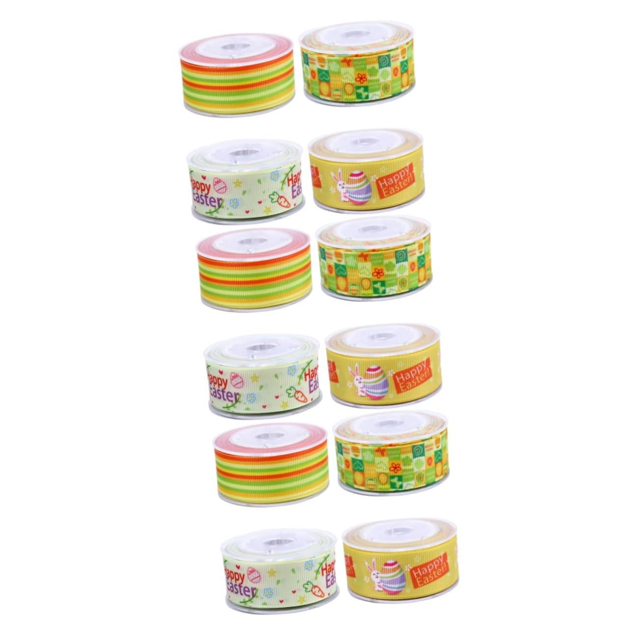 NUOBESTY 12rollen Ostern Schleifenband Dekoratives Bastelband Für Haarschmuck Geschenkverpackungen Hochzeiten Und Festlichkeiten Breit Kreative Designs Langlebig Und Praktisch