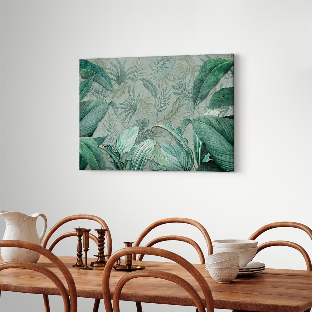murando - Quadro Acustico Foglie tropicali 1 pezzo schiuma acustica Quadri Moderni Camera da Letto - Stampa su Tela - Pannelli Fonoassorbenti Decorativi - Fonoassorbente Acustiche