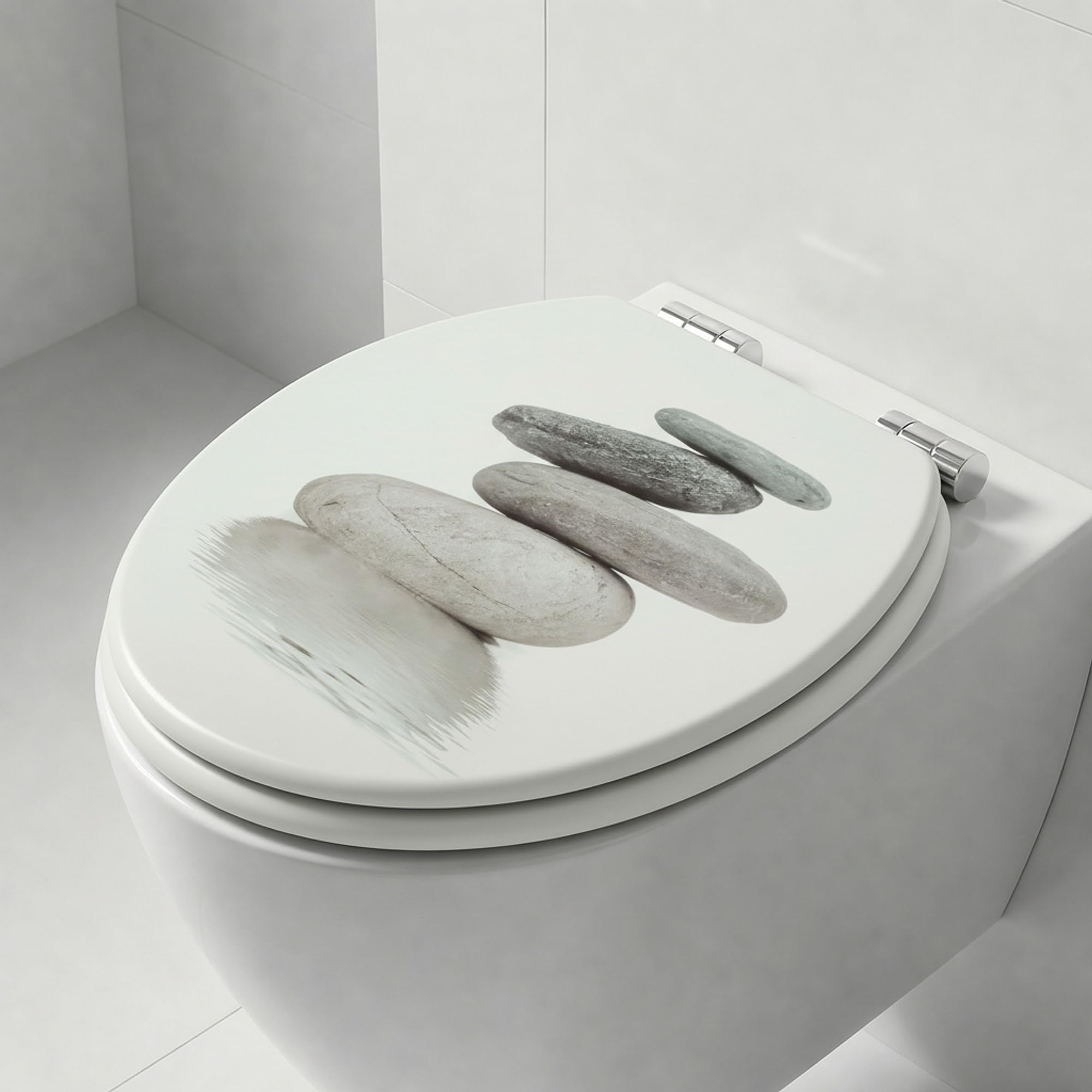 SINOBATH Abattant de WC avec mécanisme de fermeture en douceur - Plusieurs beaux abattants de WC en bois au choix, qualité supérieure et stable