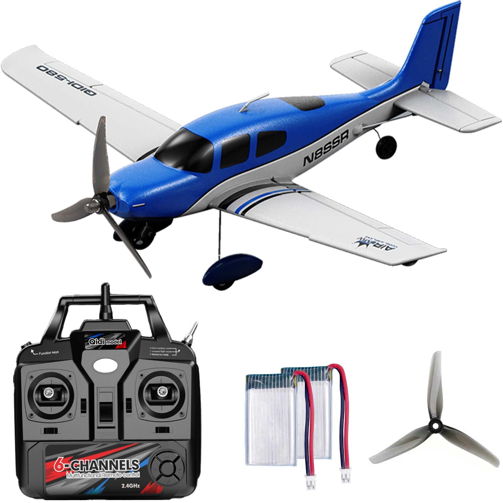 Amazon.com: QIDI 580 5-Channel Off-Road Aircraft 3D RC Plane One