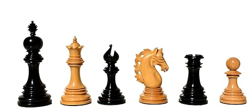 The Chess Empire - Juego de piezas de ajedrez Staunton de madera de lujo de la serie de San Petersburgo Boj y Ébano 4.4" King Heavy Weighted Piezas