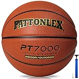 PATTONLEX Basketball - Official Size 7 (29.5') - Composite Leather - Indoor/Outdoor Ball for Men(Brown/Leather)