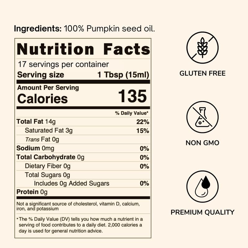 Belvoro Toasted Styrian Pumpkin Seed Oil | 270-Year Tradition | 100% Pure, Unrefined Roasted Pumpkin Seed Oil for Gourmet Cooking | Supports Heart Health & Hair Growth | Glass Bottle 8.4 FL Oz - Image 2