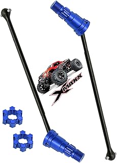 RC Drive Shaft Upgrades for 1/5 X MAXX 77086-4,RCMYou CVD Driveshaft & Stub Axle Hop Ups Part,2pcs Steel Alloy Front Rear Transmission Driveshaft 160MM,Replace #7750X #7768,Navy Blue