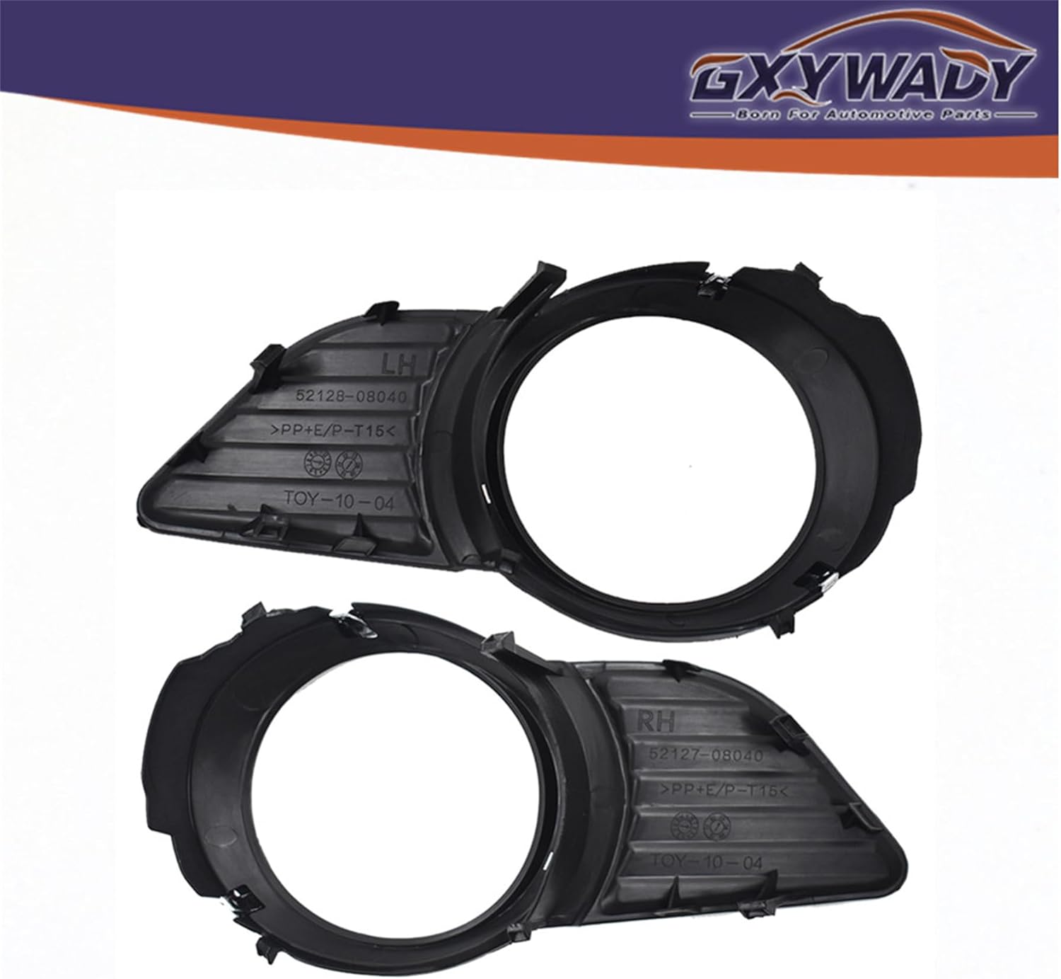 GXYWADY A Pair of Front Fog Lamp Covers Fog Lamp Bezel Decorative Ring Fog Lamp Covers Replacement for Sienna XLE LE 2011-2015