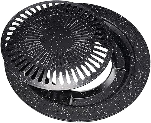 Miniatura 8 de Yardwe Sartén coreana de hierro fundido para barbacoa, sartén antiadherente sin humo para asar verduras, huevo, cerdo, carne de res