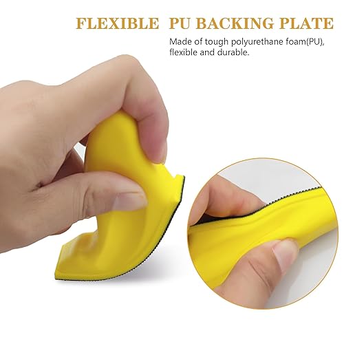 Miniatura 2 de Kit de lijadora de mano, papel de lija micro lijadora de 1 pulgada, papel de lija de 120 granos con 1 herramienta de lijado de detalles para