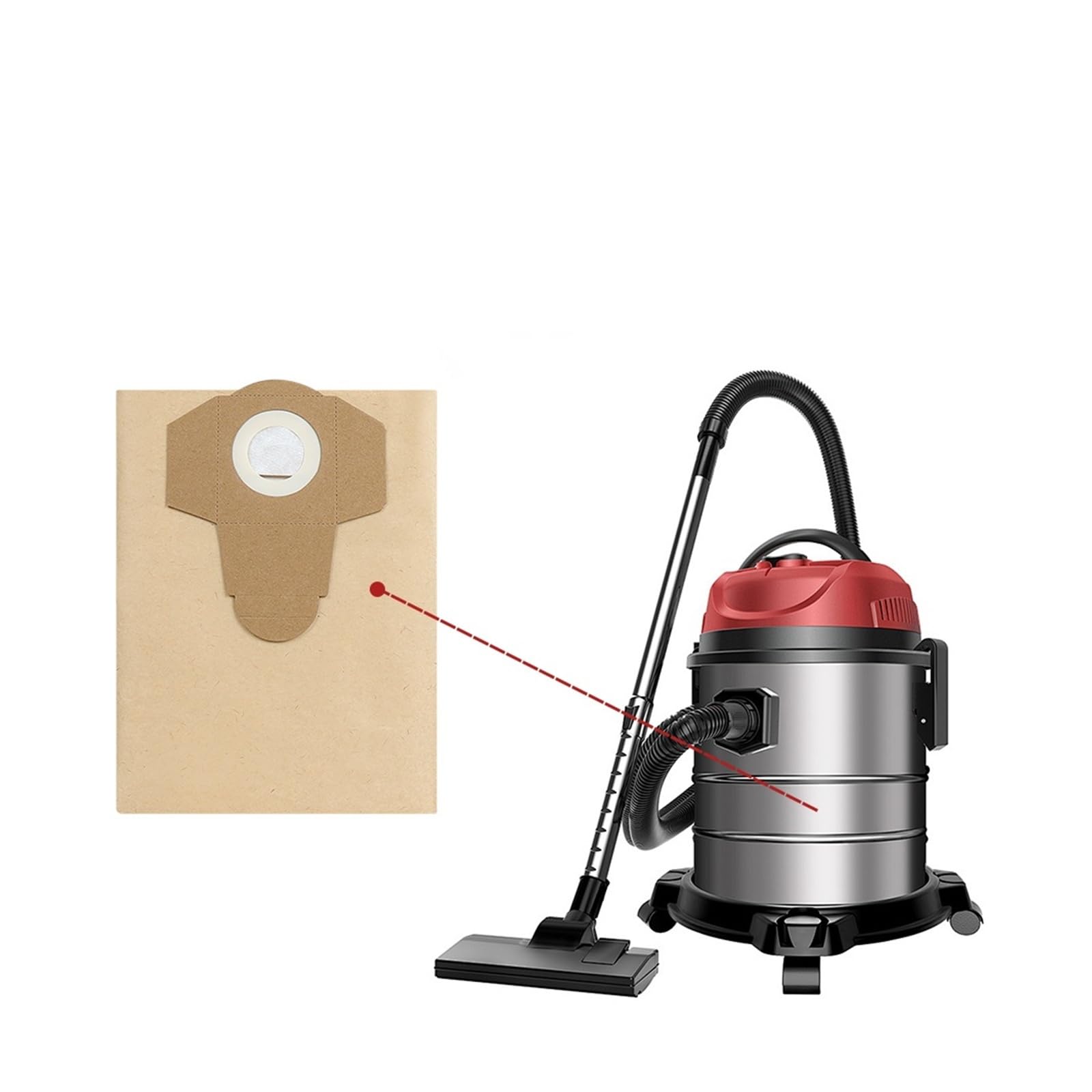 Bolsas De Papel For Aspiradoras En Seco Y Húmedo De 20 Y 30 Litros, Compatibles Con Einhell BT-VC1250S/BT-VC1250/TC-VC 18/20 Li S-Solo (5/10 Unidades)(30L-10PCS)