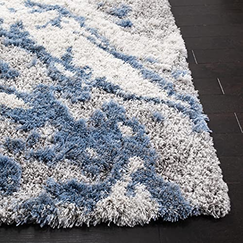 Tapete SAFAVIEH Horizon Shag 160x230 cm Gris y Azul miniatura 4