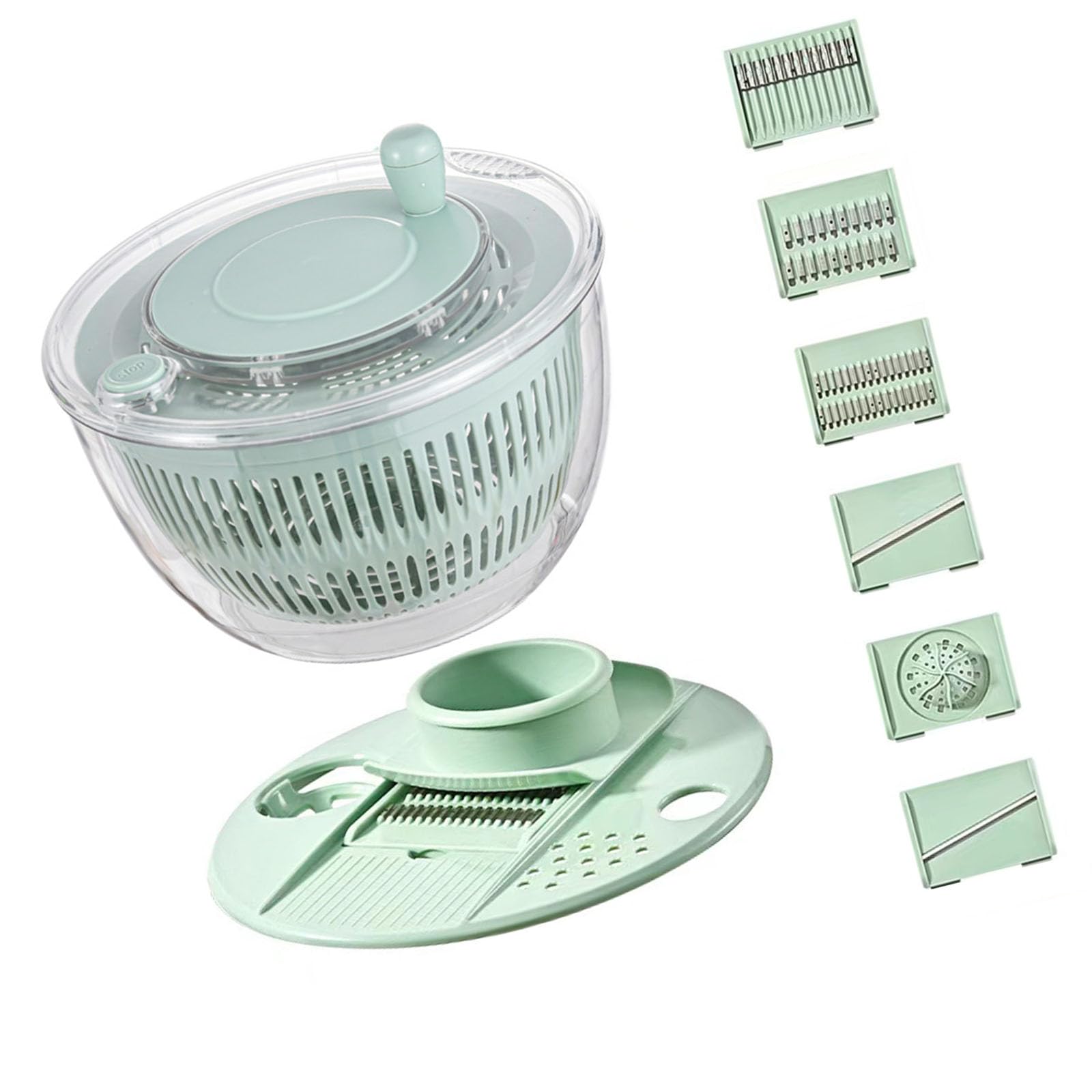 Xinsheinelry Space Saving Salad Dehydrator for Daily Use Including Detachable Parts and Strong ABS Construction Quick Vegetable Dryer