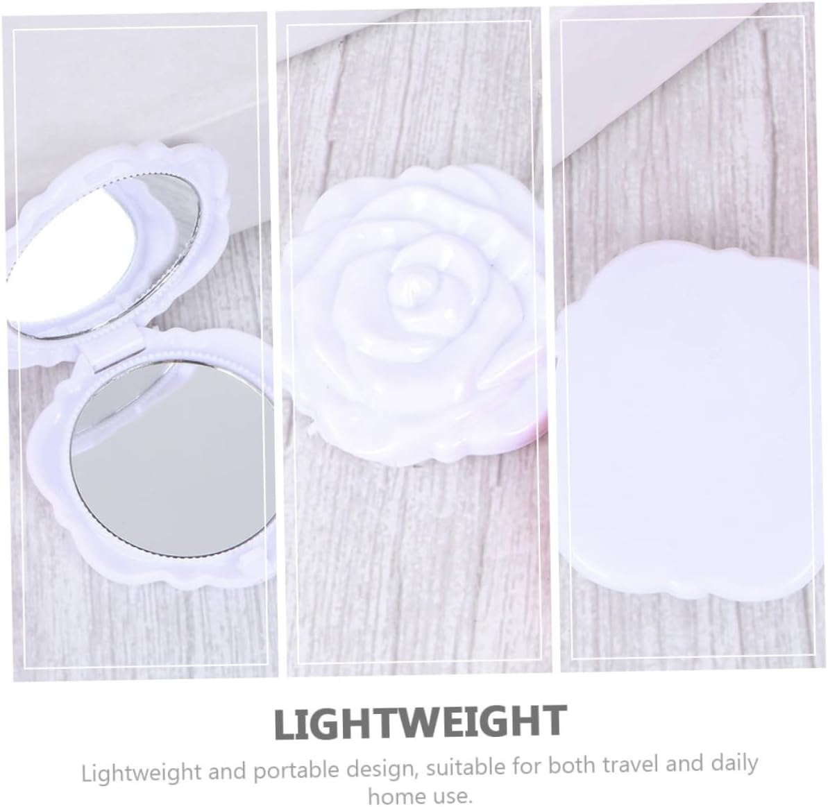12pcs Rose Compact Makeup Mirrors Double Sided Pocket Round Handheld Cosmetic Mirrors for Women Gifts Portable Travel Vanity