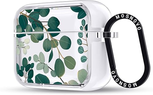 Miniatura 175 de MOSNOVO Funda protectora transparente para AirPods Pro 3, con anillo de metal duro de lujo de doble capa a prueba de golpes, diseñado para AirPods