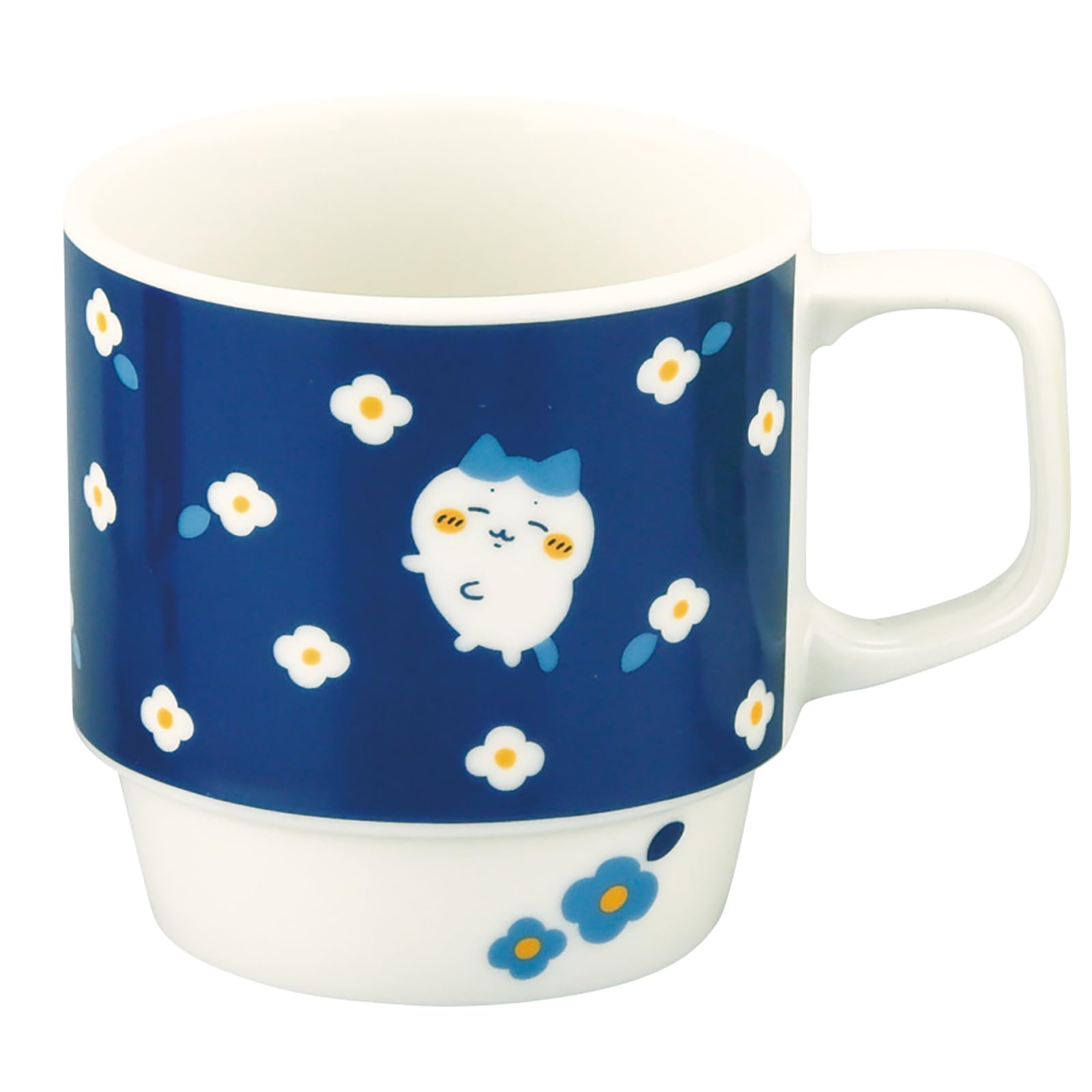 Chiikawa Hachaware Mug Cup 11.5oz Porcelain Flower Garden Navy Japan