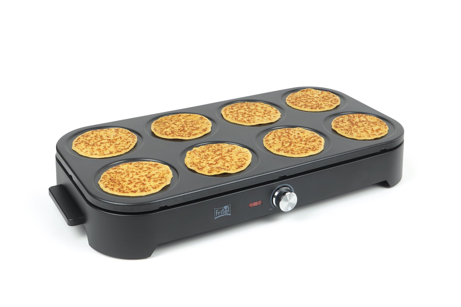 Fritel PM 2260 Pancake Maker - crêpière - sucré ou salé - 8 pièces par cuisson - petites crêpes de 15 cm de diamètre - Sans PFAS - 1500 watts - 1 à 8 personnes