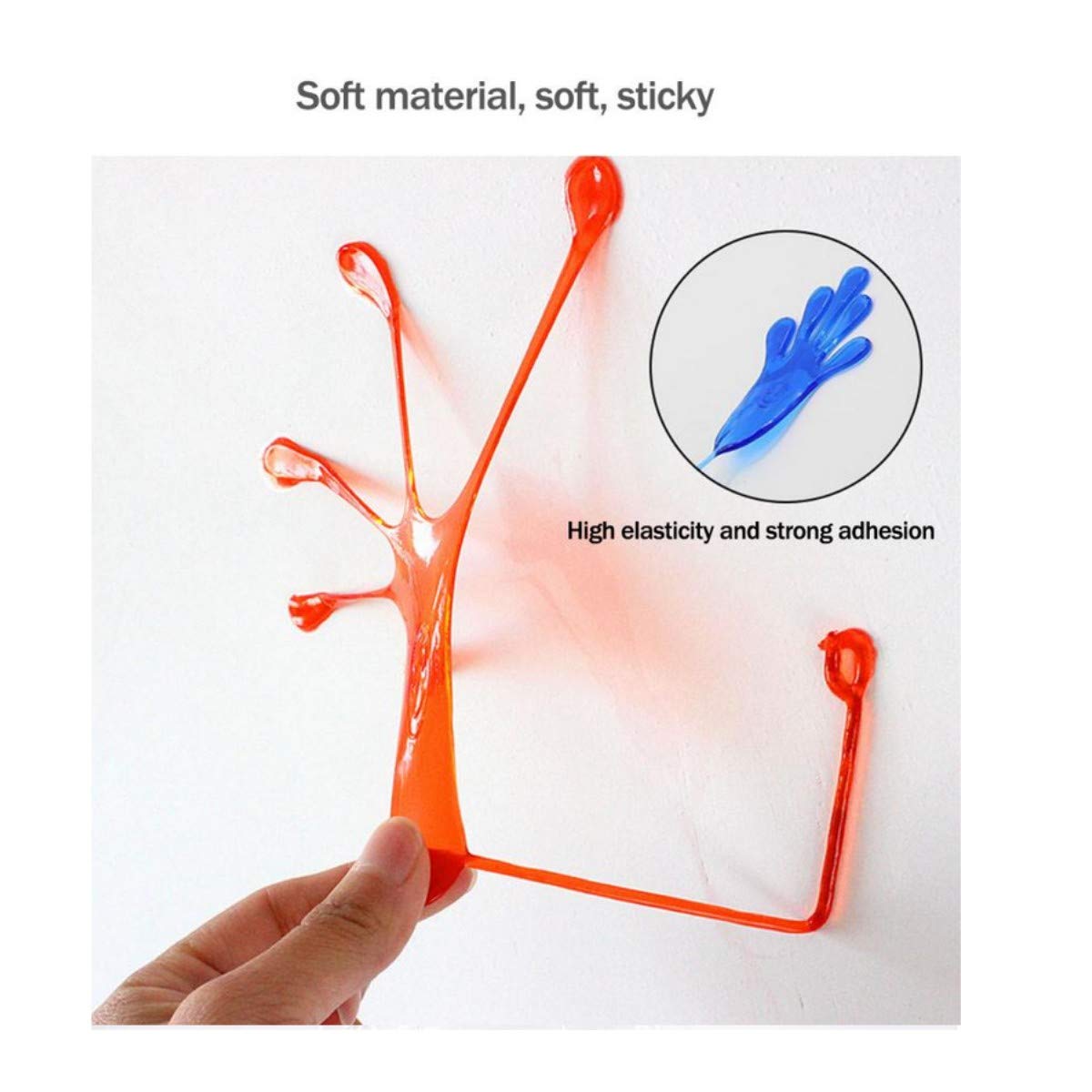 5 Stuks 2 Inch Rekbare Plakkerige Handen Speelgoed Beste Cadeau Voor Kinderen Partij Gunsten Verjaardagen