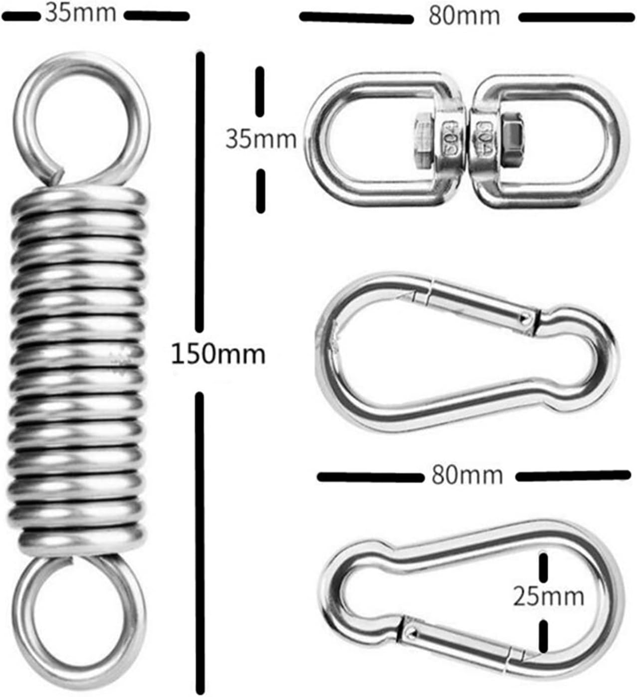 YANGQI yaoqijie Heavy Duty Sandbag Hanger Suspension SUS304 Extension Spring Hooks Concrete Wooden Swing Hangers Sets Fit for Yoga Hammock Chair Lasting