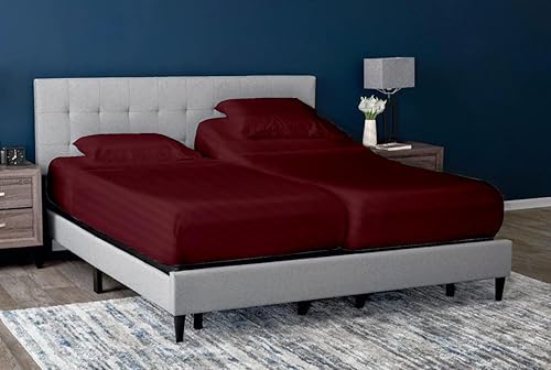 Miniatura 2 de Juego de sábanas divididas tamaño King para camas ajustables sábanas bajeras tamaño individual XL para cama ajustable sábanas para cama King