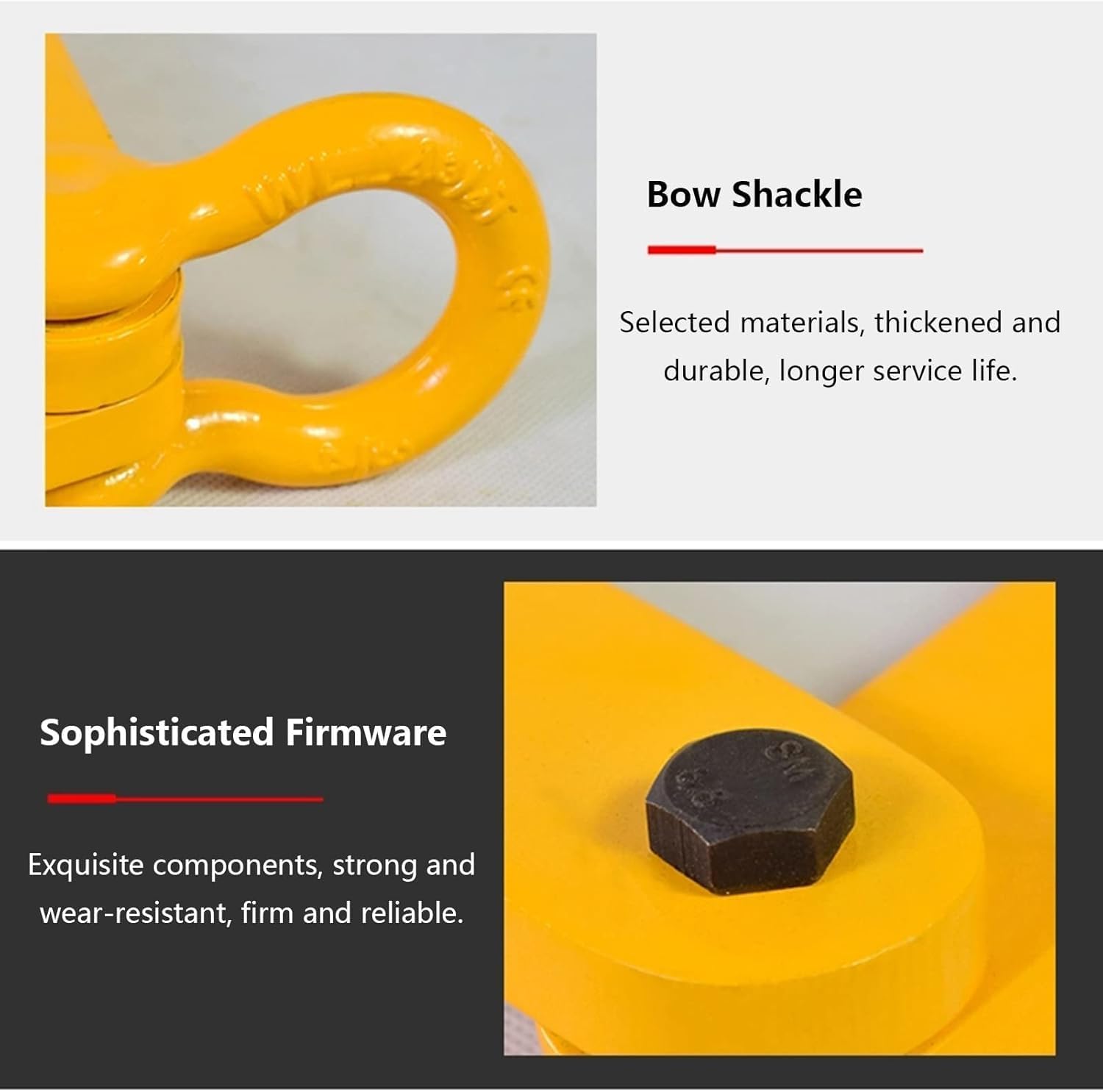 Lifting clamp Drum-type Crane Round Steel Pipe Lifting Clamp Diffuser Drill Plate Clamp Wooden Support Clamp Fixing device(2T)