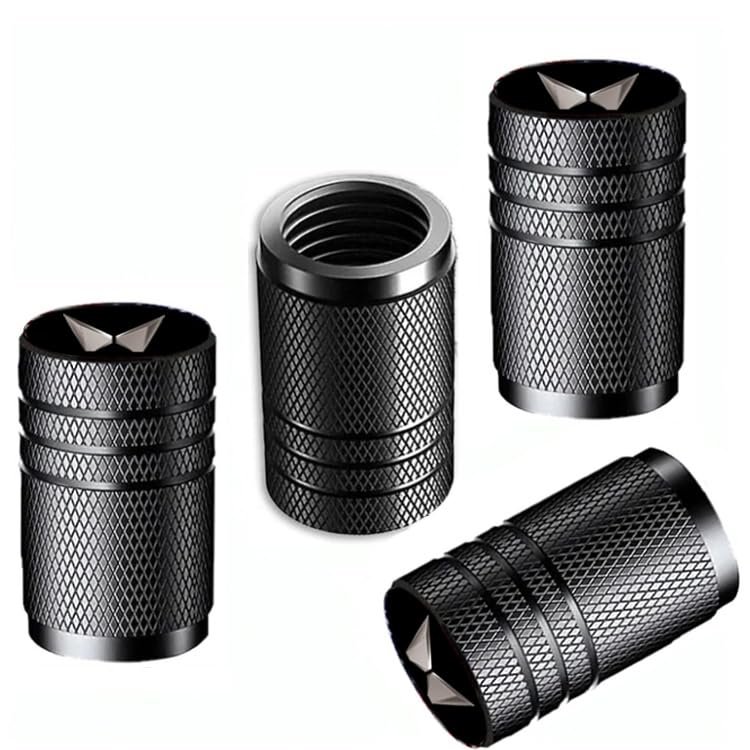 Image of Car Tyre Valve Caps - Luxurious Metal Car Accessories 2025 | Durable Valve Stem Air Covers with Logo | Stylish Car Wheel Cap Fit (New MAHI ND RA)