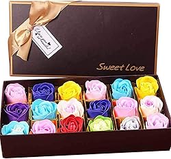 Coffret 18 Roses de Savon Parfumées