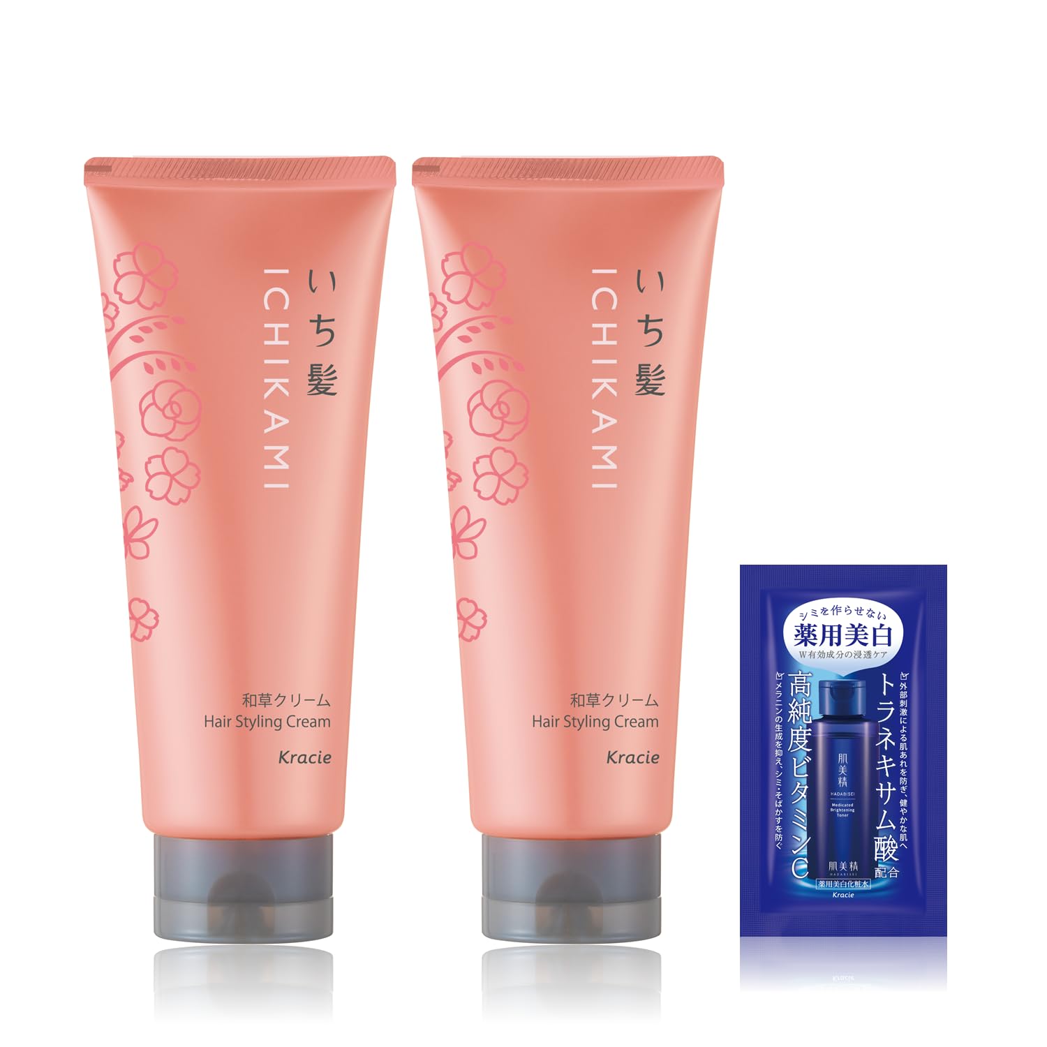 Ichihatsu Stem to Moisture Wrapping Japanese Herb Cream 150g×2 Set with Free Gift | Hair Cream Styling Hair Care Damage Care Repair