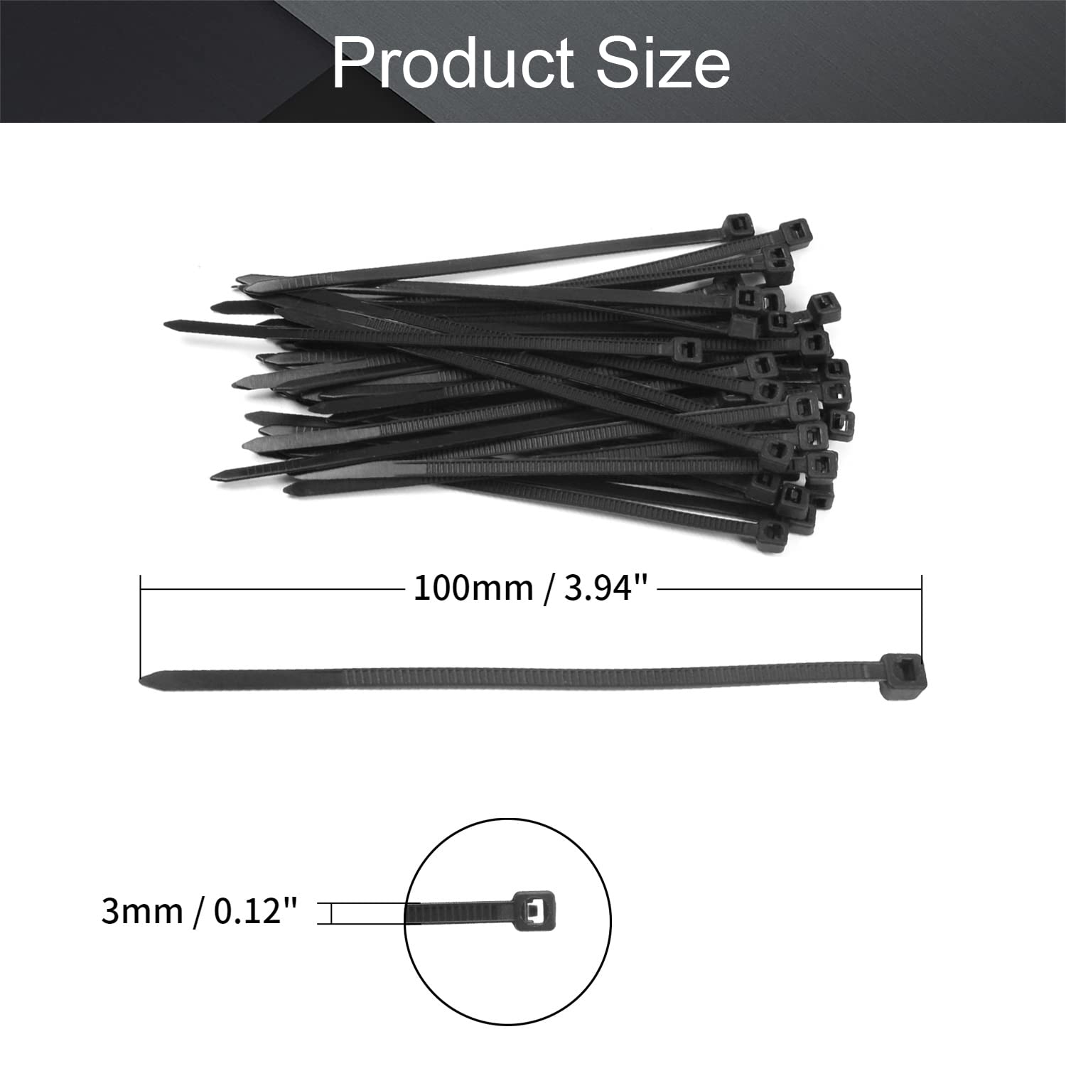 MroMax Kabelbinder Set – 500 Stück, 10 X 0,3 Cm, Grün, Selbstschließend, Nylon PA66, Für Heim & Werkstatt
